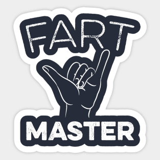 Fart Master Funny Humor Gift For Guys Sticker